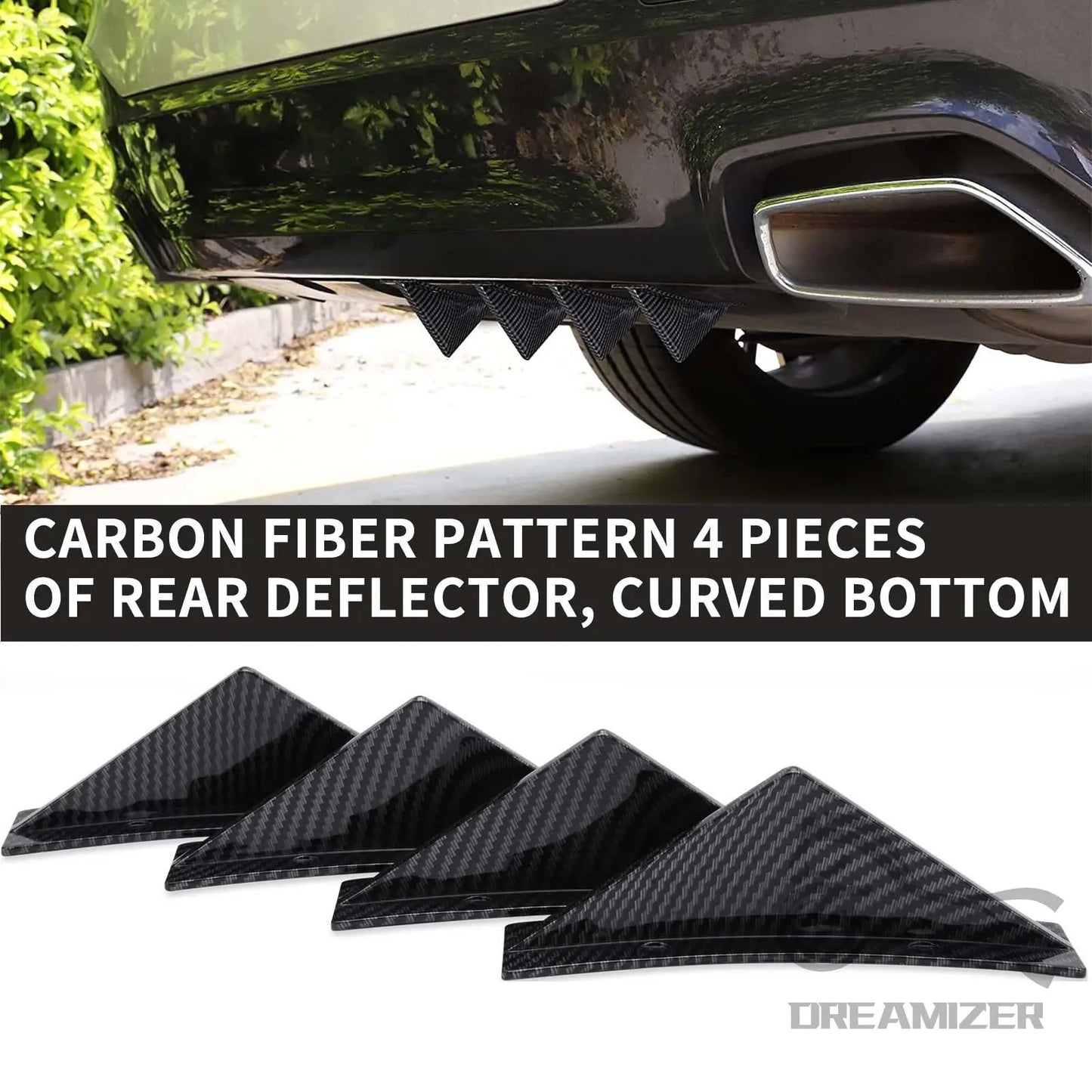 4x Shark Fins do tylnego zderzaka – uniwersalne
