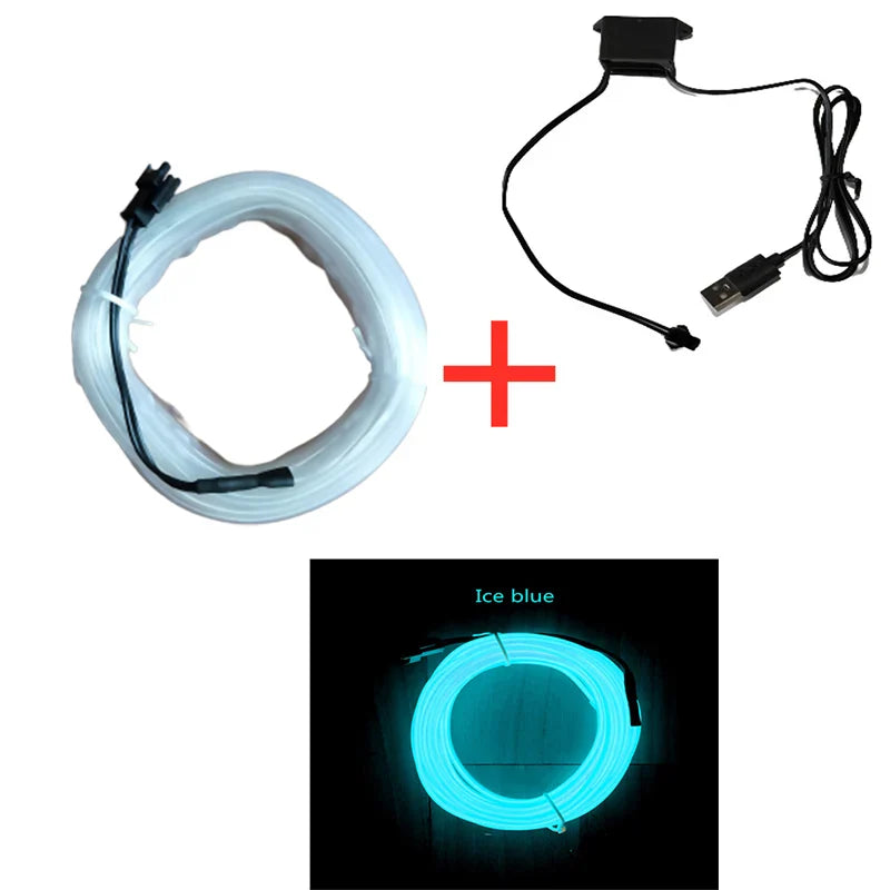 5m taśma LED do wnętrza samochodu z USB