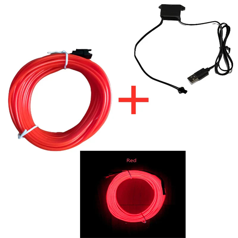 5m taśma LED do wnętrza samochodu z USB