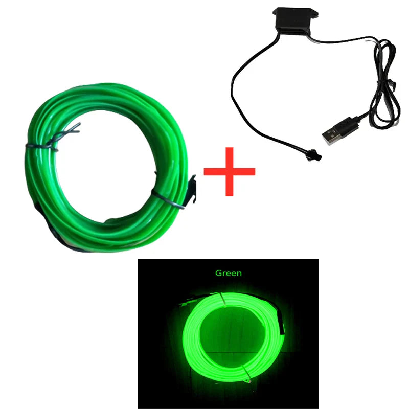 5m taśma LED do wnętrza samochodu z USB