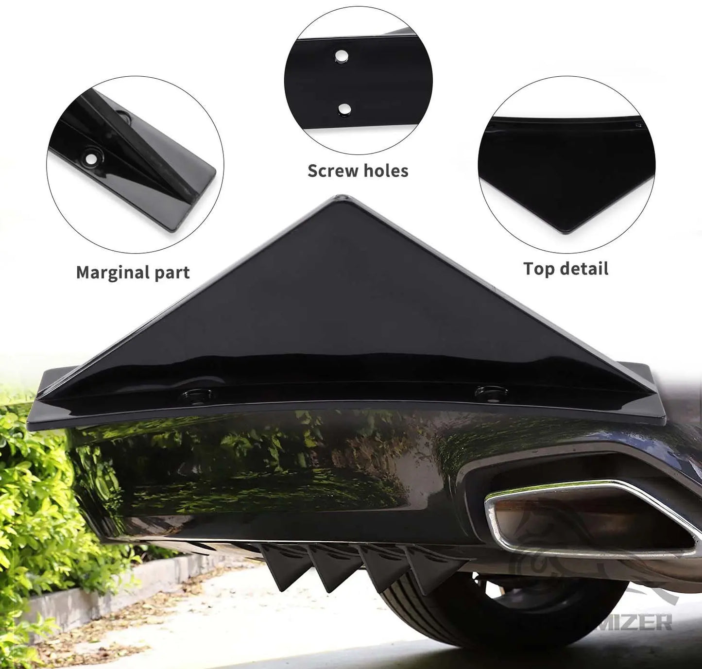 4x Shark Fins do tylnego zderzaka – uniwersalne