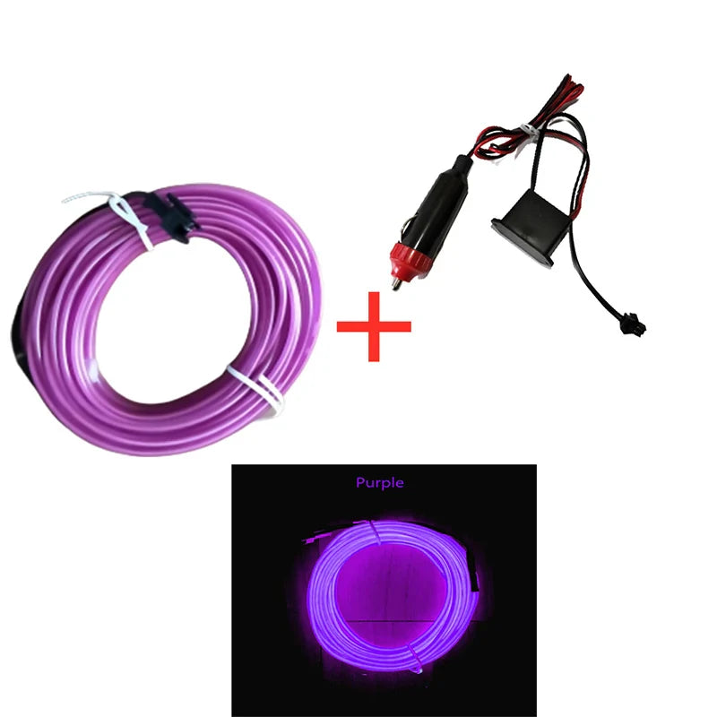 5m taśma LED do wnętrza samochodu z USB