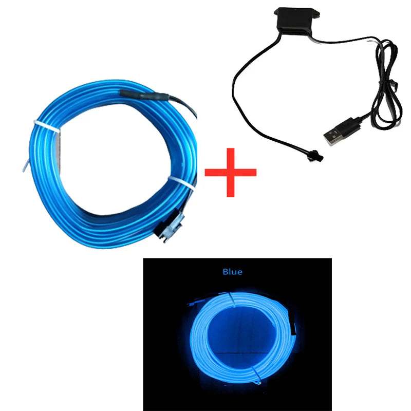 5m taśma LED do wnętrza samochodu z USB